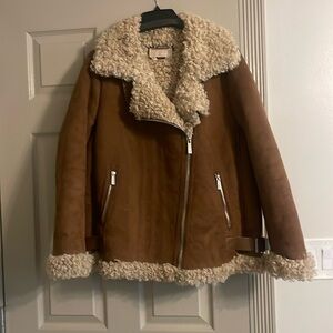 Michael Kors Faux Shearling/Suede Jacket